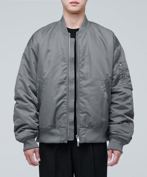 特大MA-1ボンバージャケット[ミディアムグレー]（MA-1）｜MUSINSA