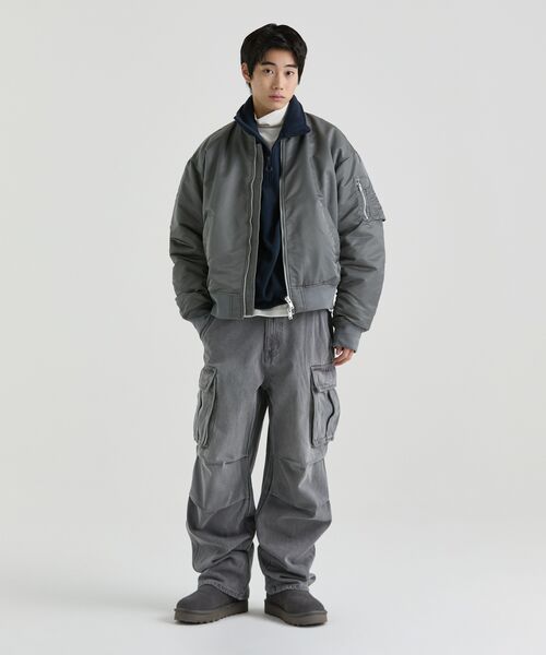 特大MA-1ボンバージャケット[ミディアムグレー]（MA-1）｜MUSINSA