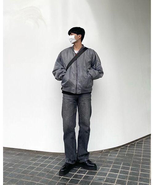 グレー ボンバージャケット Mサイズ MA-1 ボンバージャケット – REBEL8®