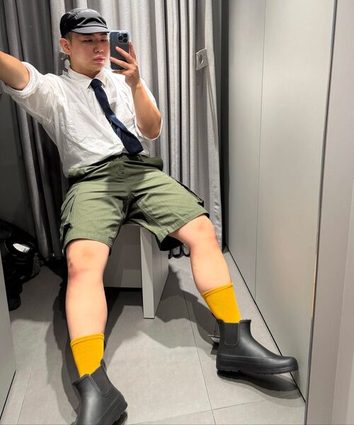 MUSINSA STANDARD（ムシンサスタンダード）の「コットンヘリンボーンカーゴショーツ[カーキ]（その他パンツ・メンズ・その他・28/29/32/30/31/33/26/27/40/38/42/36/34）」の8枚目の写真
