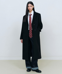 MUSINSA STANDARD WOMAN ロングコート 黒 Mサイズ MUSINSA公式 | MUSINSA STANDARD WOMAN レディースカシミアブレンド