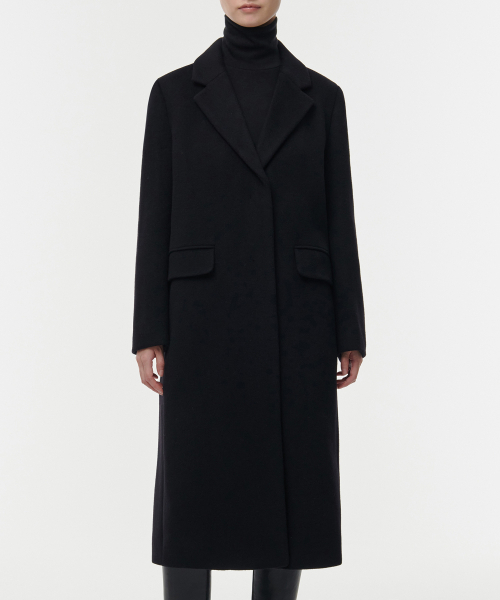 MUSINSA STANDARD WOMAN（ムシンサスタンダードウーマン）の「レディースカシミアブレンドチェスターロングコート[ブラック]（チェスターコート・レディース・その他・SMALL/MEDIUM/LARGE/X-SMALL）」の13枚目の写真