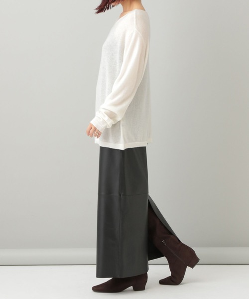 A part by(アパートバイ)の「【一部店舗限定】リッチレザータイトスカート(スカート・レディース・ブラック・MEDIUM/SMALL)」の3枚目の写真