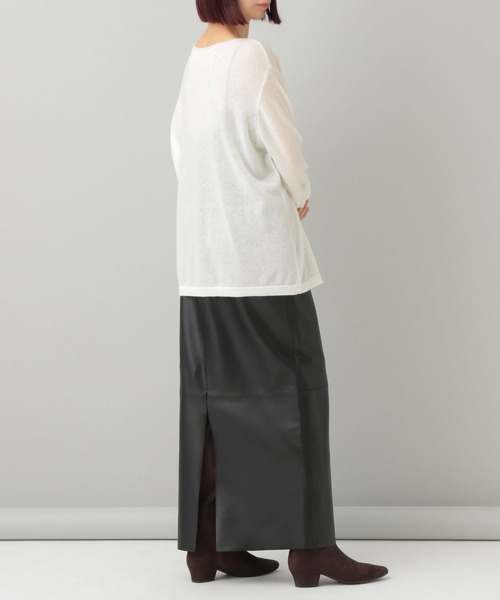 A part by(アパートバイ)の「【一部店舗限定】リッチレザータイトスカート(スカート・レディース・ブラック・MEDIUM/SMALL)」の4枚目の写真