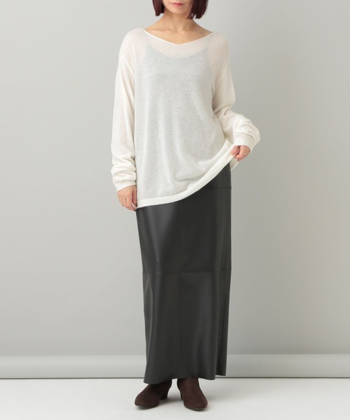 A part by(アパートバイ)の「【一部店舗限定】リッチレザータイトスカート(スカート・レディース・ブラック・MEDIUM/SMALL)」の5枚目の写真