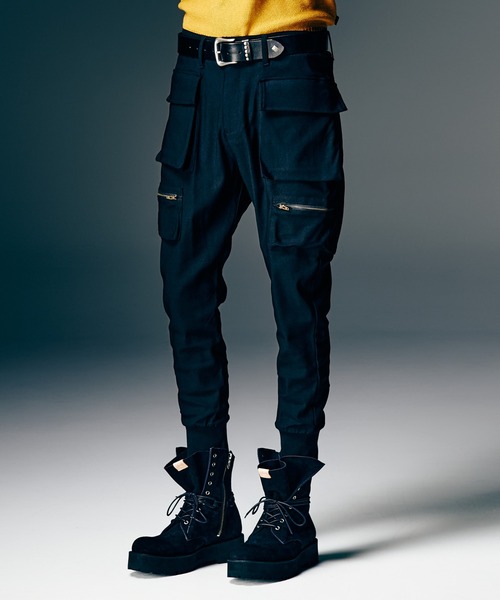 glamb（グラム）の「Rib Cargo Pants / リブカーゴパンツ（カーゴパンツ・メンズ・ブラウン/ブラック・S/M/L）」の6枚目の写真
