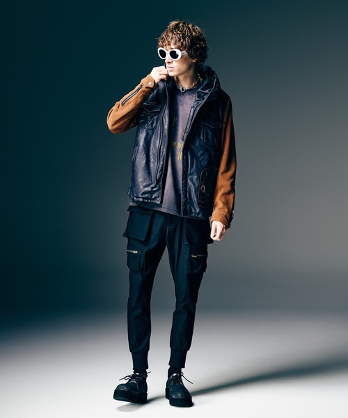 glamb（グラム）の「Rib Cargo Pants / リブカーゴパンツ（カーゴパンツ・メンズ・ブラウン/ブラック・S/M/L）」の11枚目の写真