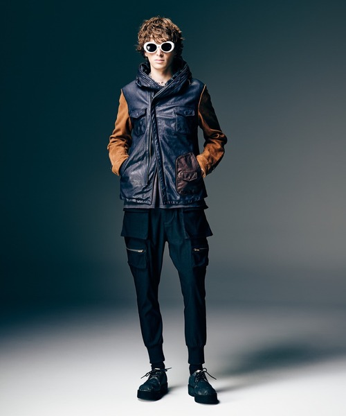 glamb（グラム）の「Rib Cargo Pants / リブカーゴパンツ（カーゴパンツ・メンズ・ブラウン/ブラック・S/M/L）」の12枚目の写真