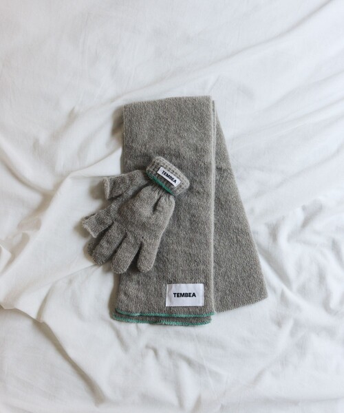 TEMBEA（テンベア）の「TEMBEA × FREAK'S STORE/テンベア × フリークスストア 別注MUFFLER MOHAIR 別注モヘア マフラー（マフラー・メンズ・ライトグレー/ナチュラル/チャコールグレー・ONE SIZE）」の8枚目の写真