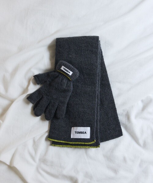 TEMBEA（テンベア）の「TEMBEA × FREAK'S STORE/テンベア × フリークスストア 別注MUFFLER MOHAIR 別注モヘア マフラー（マフラー・メンズ・ライトグレー/ナチュラル/チャコールグレー・ONE SIZE）」の10枚目の写真