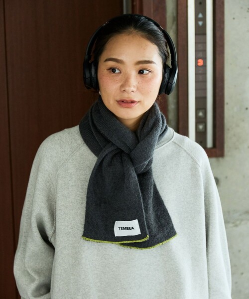 TEMBEA（テンベア）の「TEMBEA × FREAK'S STORE/テンベア × フリークスストア 別注MUFFLER MOHAIR 別注モヘア マフラー（マフラー・メンズ・ライトグレー/ナチュラル/チャコールグレー・ONE SIZE）」の13枚目の写真