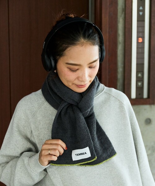 TEMBEA（テンベア）の「TEMBEA × FREAK'S STORE/テンベア × フリークスストア 別注MUFFLER MOHAIR 別注モヘア マフラー（マフラー・メンズ・ライトグレー/ナチュラル/チャコールグレー・ONE SIZE）」の15枚目の写真