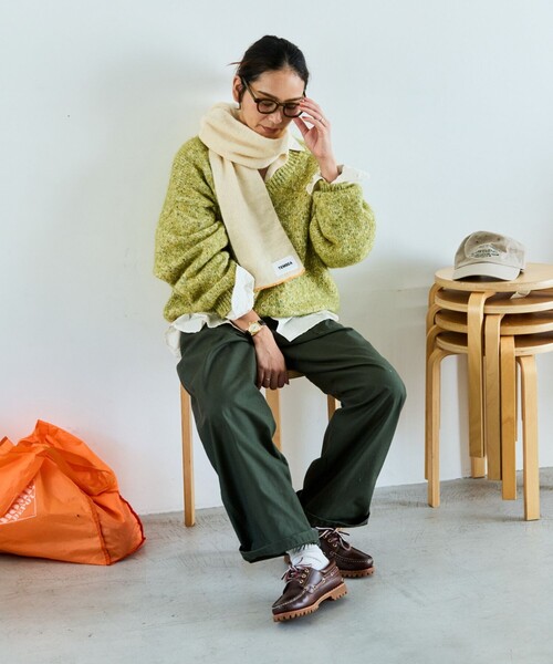 TEMBEA（テンベア）の「TEMBEA × FREAK'S STORE/テンベア × フリークスストア 別注MUFFLER MOHAIR 別注モヘア マフラー（マフラー・メンズ・ライトグレー/ナチュラル/チャコールグレー・ONE SIZE）」の22枚目の写真