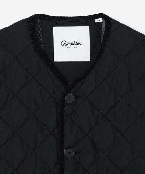 Gymphlex | ナイロンタフタ キルトダウンカラーレスコート WOMEN