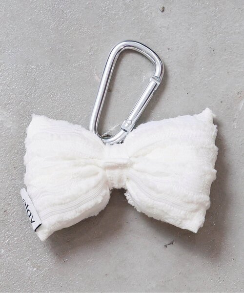 algy（アルジー）の「りぼん型チャーム（チャーム・キッズ・ブラック/オフホワイト/シルバー・FREE）」の2枚目の写真