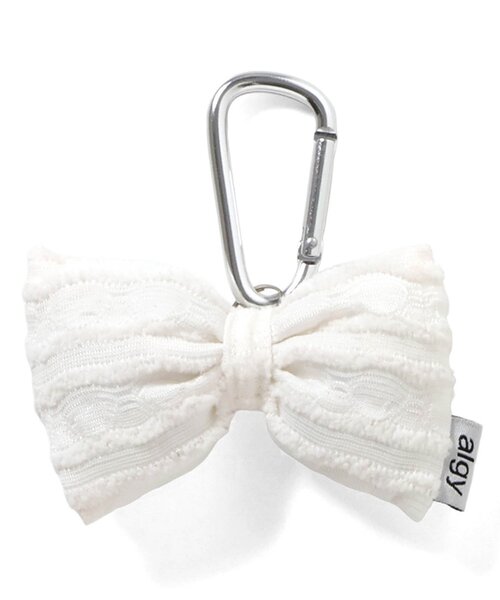 algy（アルジー）の「りぼん型チャーム（チャーム・キッズ・ブラック/オフホワイト/シルバー・FREE）」の4枚目の写真
