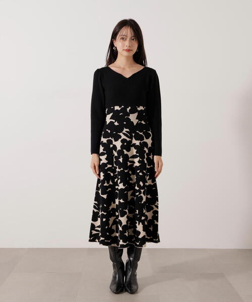 PROPORTION BODY DRESSING(プロポーションボディドレッシング)の「ジャガードフラワーニットワンピース / 1216140007(ワンピース・レディース・ブラック/ブルー・P/S/SMALL/MEDIUM)」の11枚目の写真