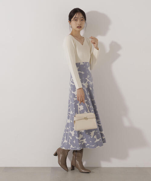 PROPORTION BODY DRESSING(プロポーションボディドレッシング)の「ジャガードフラワーニットワンピース / 1216140007(ワンピース・レディース・ブラック/ブルー・P/S/SMALL/MEDIUM)」の22枚目の写真