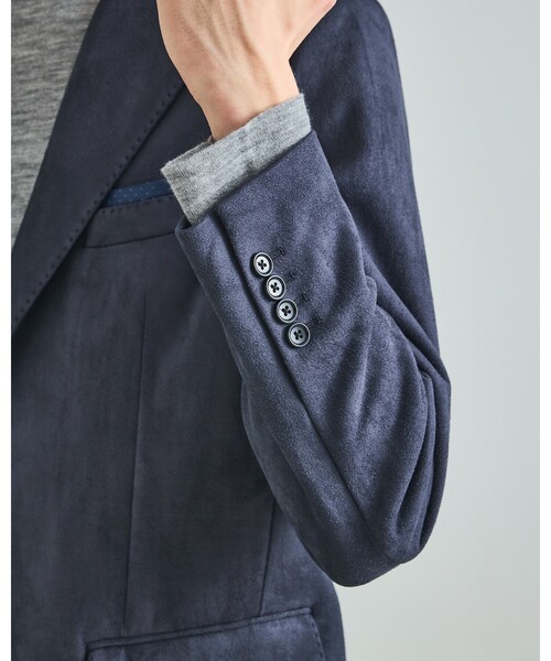 DESIGNWORKS（デザインワークス）の「【セットアップ対応】ストレッチスエード ジャケット（セットアップ・メンズ・ブラウン/ネイビー/グレー・44/46/50/48）」の15枚目の写真