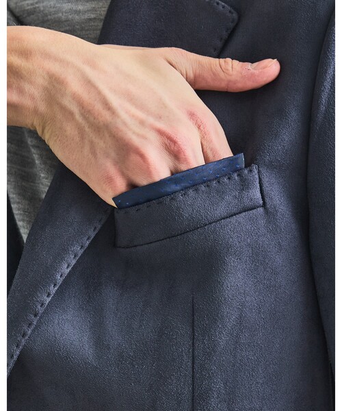 DESIGNWORKS（デザインワークス）の「【セットアップ対応】ストレッチスエード ジャケット（セットアップ・メンズ・ブラウン/ネイビー/グレー・44/46/50/48）」の16枚目の写真