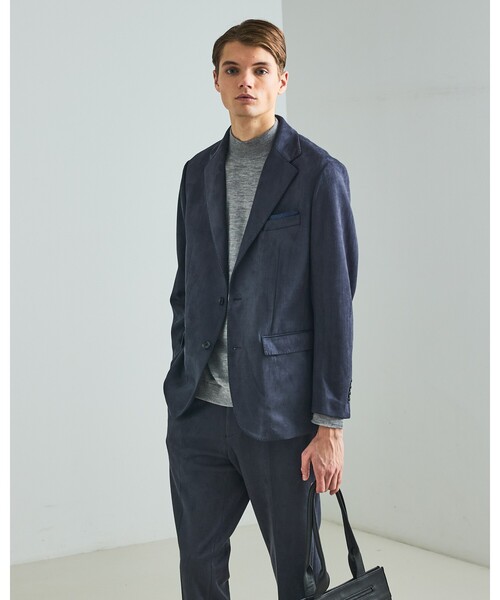 DESIGNWORKS（デザインワークス）の「【セットアップ対応】ストレッチスエード ジャケット（セットアップ・メンズ・ブラウン/ネイビー/グレー・44/46/50/48）」の10枚目の写真