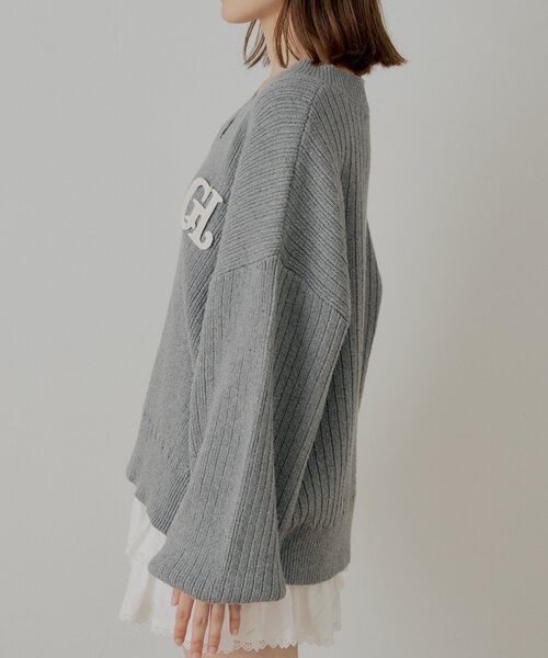 セットアップ対応】Vネックルーズニット（ニット/セーター）｜Chico