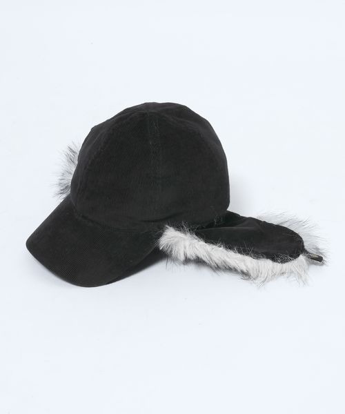 JEANASIS（ジーナシス）の「フライトファーCAP/610038（キャップ・レディース・ブラック/カーキ・FREE）」の3枚目の写真