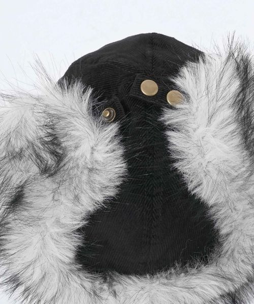 JEANASIS（ジーナシス）の「フライトファーCAP/610038（キャップ・レディース・ブラック/カーキ・FREE）」の9枚目の写真