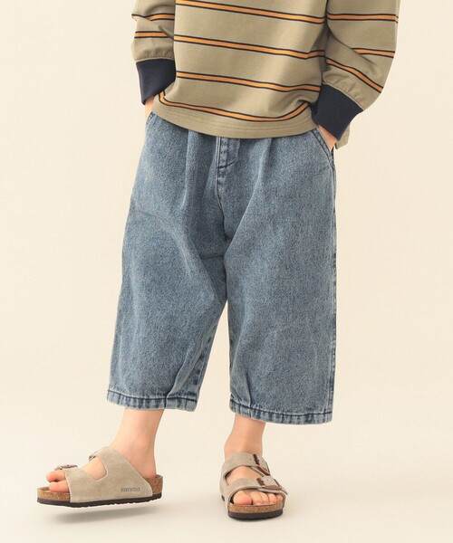BEAMS mini(ビームスミニ)の「クロップド デニム 2026SS(90~150cm)(デニムパンツ・キッズ・チャコールグレー/ブルー・100/140/150/130/120/110/90)」の2枚目の写真
