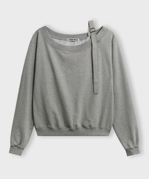 CHICKS（チックス）の「バックルワンショルダースウェットメランジ（スウェット）」