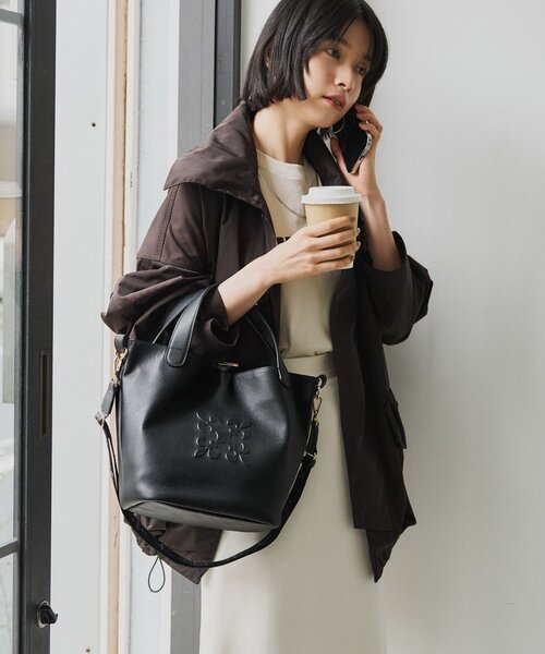 ラシット　モノグラムプレス　ミニトート　ブラック　レザートートバッグ ラシット】モノグラムプレスシリーズ | ラシット | 大丸神戸店公式