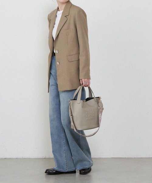 russet(ラシット)の「エンボスモノグラム2WAYミニトートバッグ(トートバッグ・レディース・ブラック/グレー系その他・FREE)」の8枚目の写真