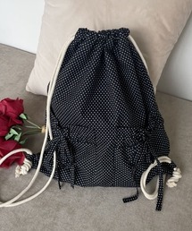 LAC-VERT | ドット柄リボンフリルナップサック(バックパック/リュック)