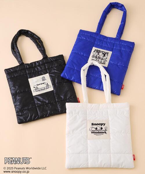 THE SHOP TK (ザ ショップ ティーケー )の「PEANUTS/ピーナッツ キルトトートバッグ(トートバッグ・レディース・ブルー系その他/ブラック/アイボリー・00)」の4枚目の写真