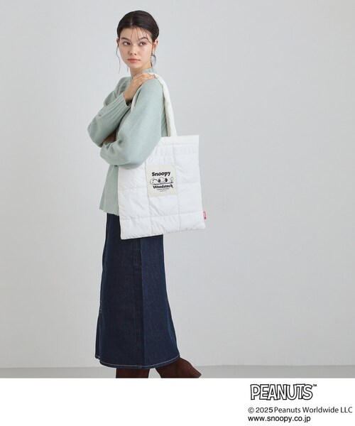 THE SHOP TK (ザ ショップ ティーケー )の「PEANUTS/ピーナッツ キルトトートバッグ(トートバッグ・レディース・ブルー系その他/ブラック/アイボリー・00)」の6枚目の写真