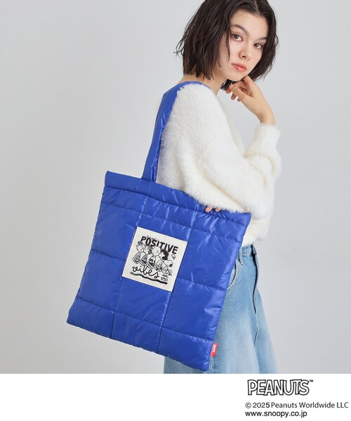 THE SHOP TK (ザ ショップ ティーケー )の「PEANUTS/ピーナッツ キルトトートバッグ(トートバッグ・レディース・ブルー系その他/ブラック/アイボリー・00)」の9枚目の写真