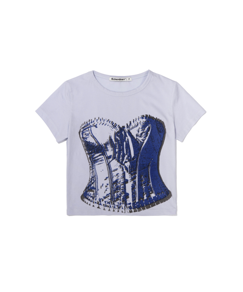 EXTRAORDINARY（エクストラオーディナリー）の「WOMEN BUSTIER TEE   L/BLUE（Tシャツ/カットソー・レディース・その他・FREE）」の5枚目の写真