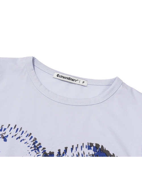 EXTRAORDINARY（エクストラオーディナリー）の「WOMEN BUSTIER TEE   L/BLUE（Tシャツ/カットソー・レディース・その他・FREE）」の3枚目の写真