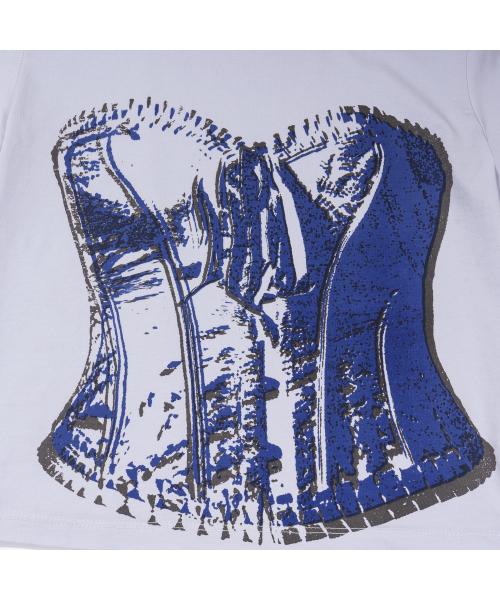 EXTRAORDINARY（エクストラオーディナリー）の「WOMEN BUSTIER TEE   L/BLUE（Tシャツ/カットソー・レディース・その他・FREE）」の2枚目の写真