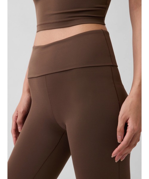 GAP（ギャップ）の「GapFit スムーズ フォールドオーバー ミニフレアレギンス（レギンス/スパッツ・レディース・ブラウン/ピンク・XS/S/M/L/XXS）」の9枚目の写真