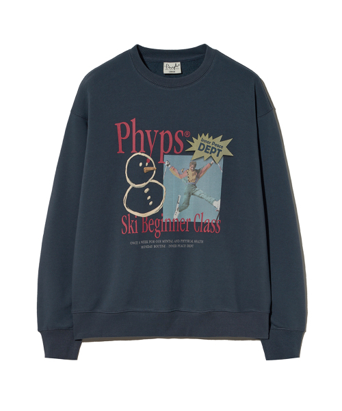 PHYSICAL DEPARTMENT(フィジカル デパートメント)の「スキー ビギナークラス クルーネック_ヴィンテージネイビー(スウェット・レディース・その他・SMALL/MEDIUM/LARGE/X-LARGE)」の2枚目の写真