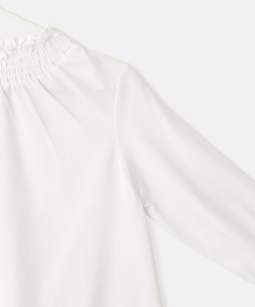 ROPE' PICNIC（ロペピクニック）の「【KIDS/キッズ】スタンドフリルシャーリングカットソー/セレモニー対応（Tシャツ/カットソー・キッズ・オフホワイト・130/120/110/150/140）」の5枚目の写真