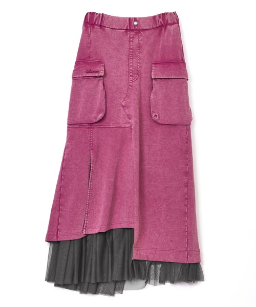 AULA AILA（アウラアイラ）の「【AVIREX】チュールコンビスカート（スカート・レディース・ライトグレー/ピンク/チャコールグレー・0/1）」の3枚目の写真