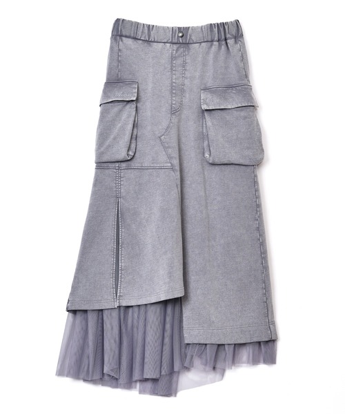 AULA AILA（アウラアイラ）の「【AVIREX】チュールコンビスカート（スカート・レディース・ライトグレー/ピンク/チャコールグレー・0/1）」の13枚目の写真