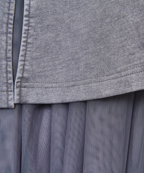 AULA AILA（アウラアイラ）の「【AVIREX】チュールコンビスカート（スカート・レディース・ライトグレー/ピンク/チャコールグレー・0/1）」の18枚目の写真