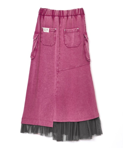 AULA AILA（アウラアイラ）の「【AVIREX】チュールコンビスカート（スカート・レディース・ライトグレー/ピンク/チャコールグレー・0/1）」の10枚目の写真