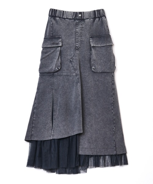 AULA AILA（アウラアイラ）の「【AVIREX】チュールコンビスカート（スカート・レディース・ライトグレー/ピンク/チャコールグレー・0/1）」の11枚目の写真