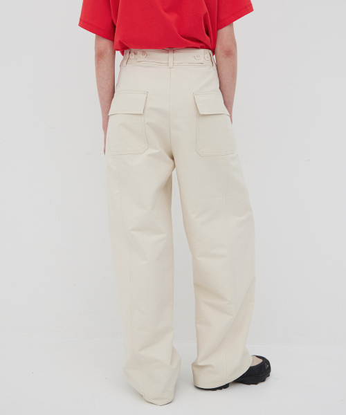 LEVAR(レバー)の「French Wide Chino Pants - Cream(その他パンツ・レディース・その他・MEDIUM)」の1枚目の写真