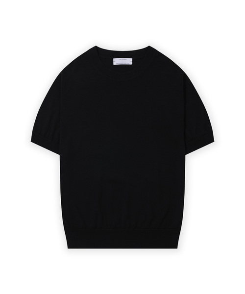 MANNERGRAM（マナーグラム）の「[ゼニア イタリア輸入原糸] Zegna YARN ラウンドニット_ゼニア サマーウール100 - 4色（ニット/セーター・メンズ・ネイビー/ライトブルー/ブラック・LARGE/MEDIUM/X-LARGE）」の2枚目の写真