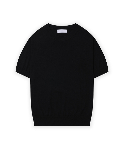 MANNERGRAM（マナーグラム）の「[ゼニア イタリア輸入原糸] Zegna YARN ラウンドニット_ゼニア サマーウール100 - 4色（ニット/セーター・メンズ・ネイビー/ライトブルー/ブラック・LARGE/MEDIUM/X-LARGE）」の7枚目の写真